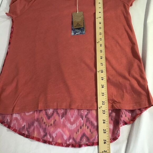 New Prana Dina Top Short Sleeve HiLo Geometric - Picture 6 of 8